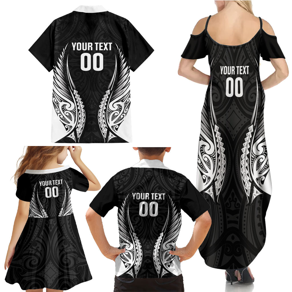 Hawke's Bay 2026 Rugby Custom Family Matching Summer Maxi Dress and Hawaiian Shirt NZ Maori Silver Fern LT14 - Polynesian Pride