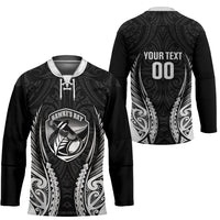 Hawke's Bay 2026 Rugby Custom Hockey Jersey NZ Maori Silver Fern LT14 - Polynesian Pride