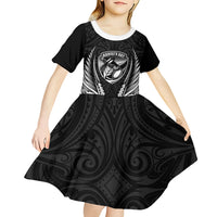 Hawke's Bay 2026 Rugby Custom Kid Short Sleeve Dress NZ Maori Silver Fern