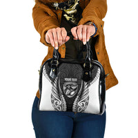 Hawke's Bay 2026 Rugby Custom Shoulder Handbag NZ Maori Silver Fern LT14 One Size Black - Polynesian Pride