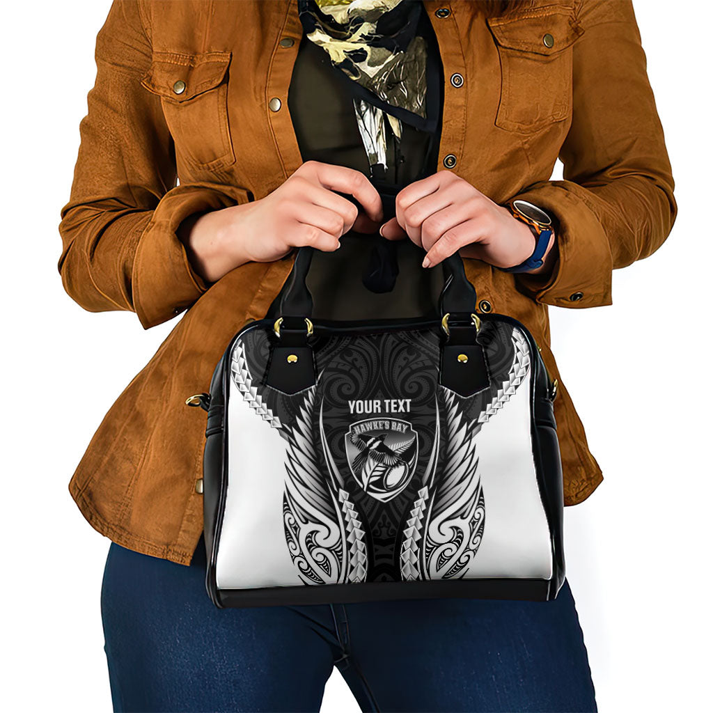 Hawke's Bay 2026 Rugby Custom Shoulder Handbag NZ Maori Silver Fern LT14 - Polynesian Pride