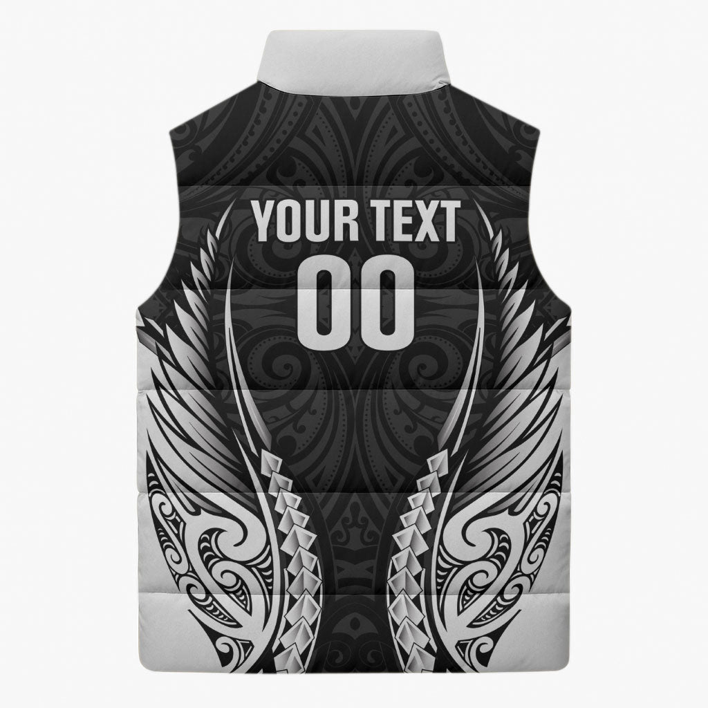 Hawke's Bay 2026 Rugby Custom Sleeveless Puffer Jacket NZ Maori Silver Fern