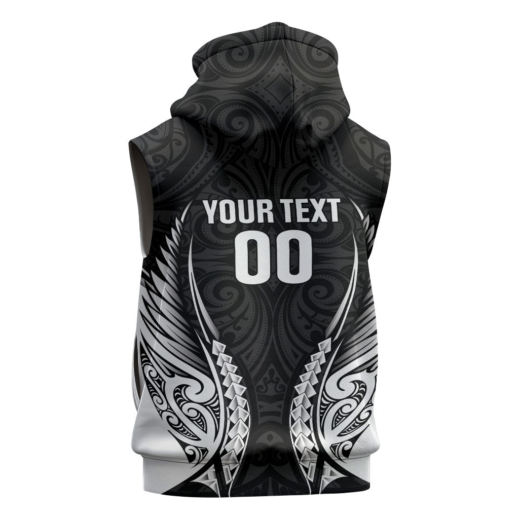 Hawke's Bay 2026 Rugby Custom Sleeveless Zip Hoodie NZ Maori Silver Fern