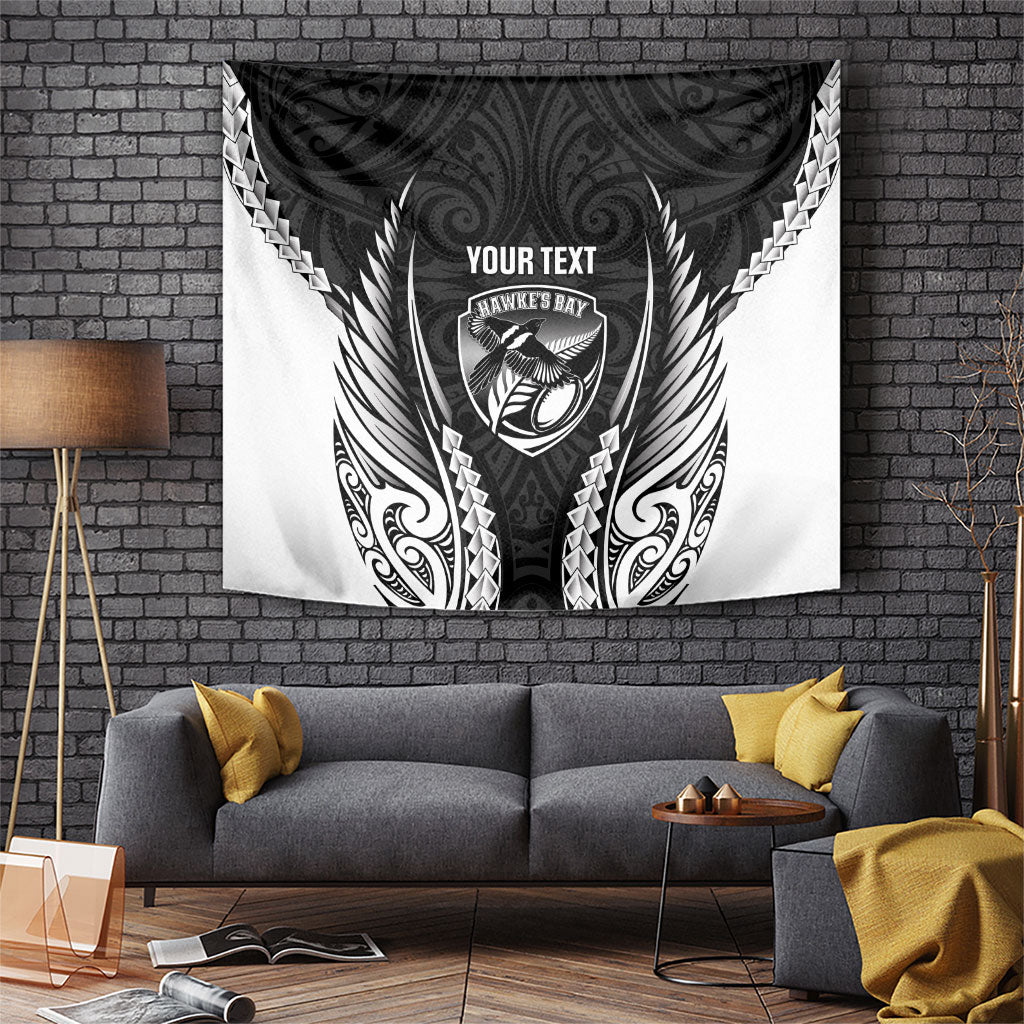 Hawke's Bay 2026 Rugby Custom Tapestry NZ Maori Silver Fern