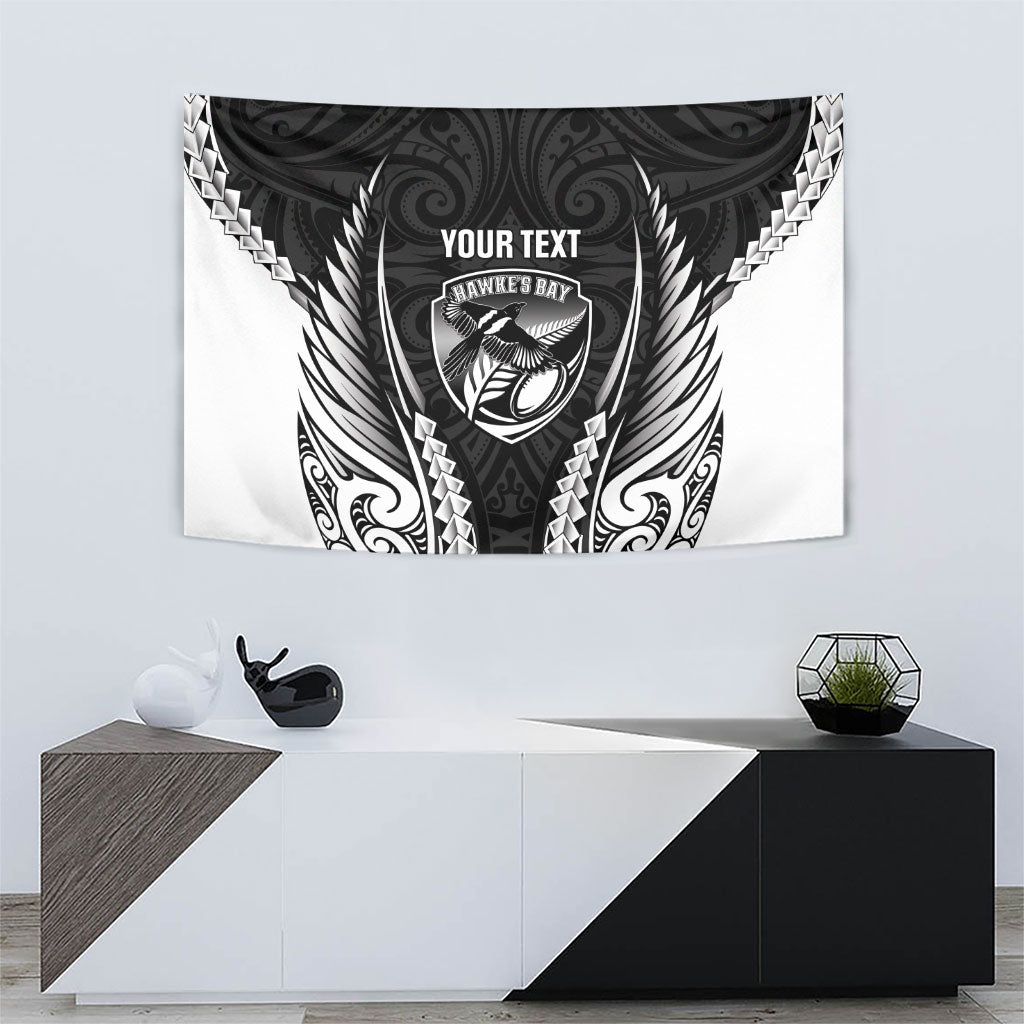 Hawke's Bay 2026 Rugby Custom Tapestry NZ Maori Silver Fern