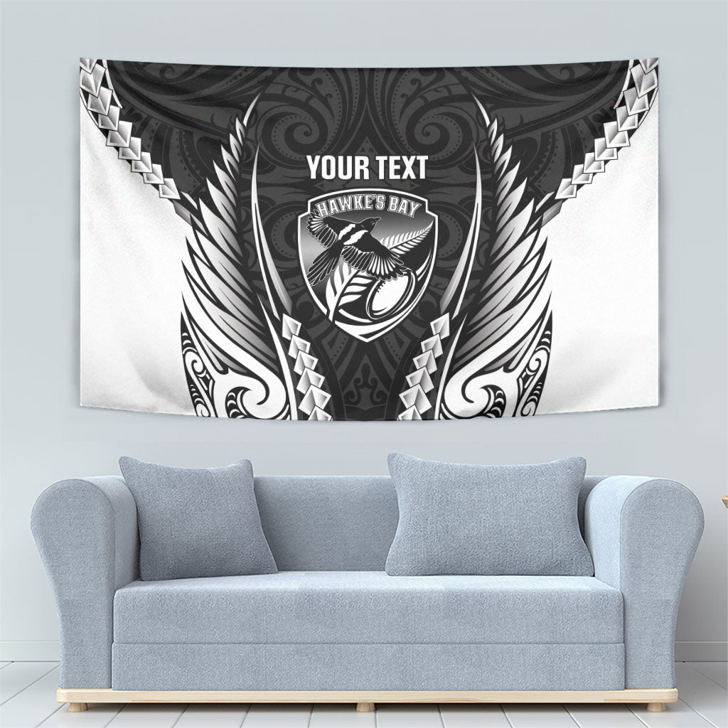 Hawke's Bay 2026 Rugby Custom Tapestry NZ Maori Silver Fern