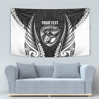 Hawke's Bay 2026 Rugby Custom Tapestry NZ Maori Silver Fern