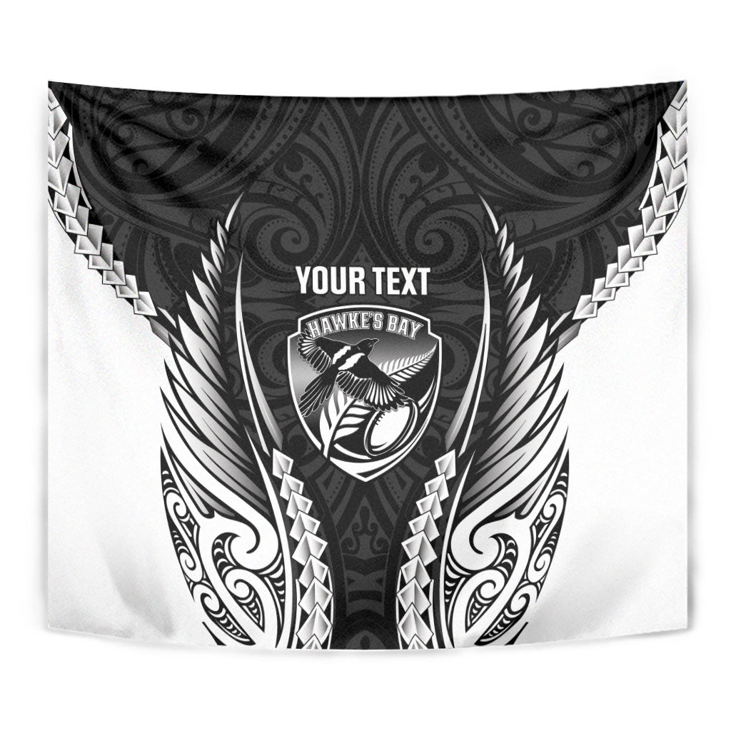 Hawke's Bay 2026 Rugby Custom Tapestry NZ Maori Silver Fern