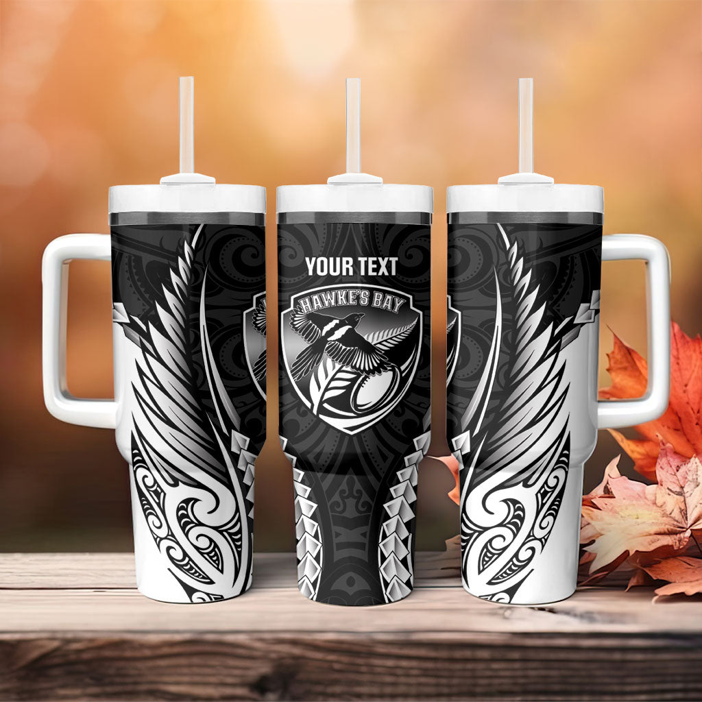 Hawke's Bay 2026 Rugby Custom Tumbler With Handle NZ Maori Silver Fern LT14 - Polynesian Pride