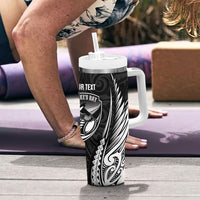 Hawke's Bay 2026 Rugby Custom Tumbler With Handle NZ Maori Silver Fern LT14 - Polynesian Pride