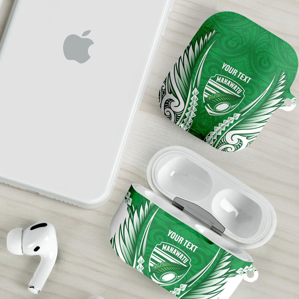 Manawatu 2026 Rugby Custom AirPods Case NZ Maori Silver Fern LT14 - Polynesian Pride