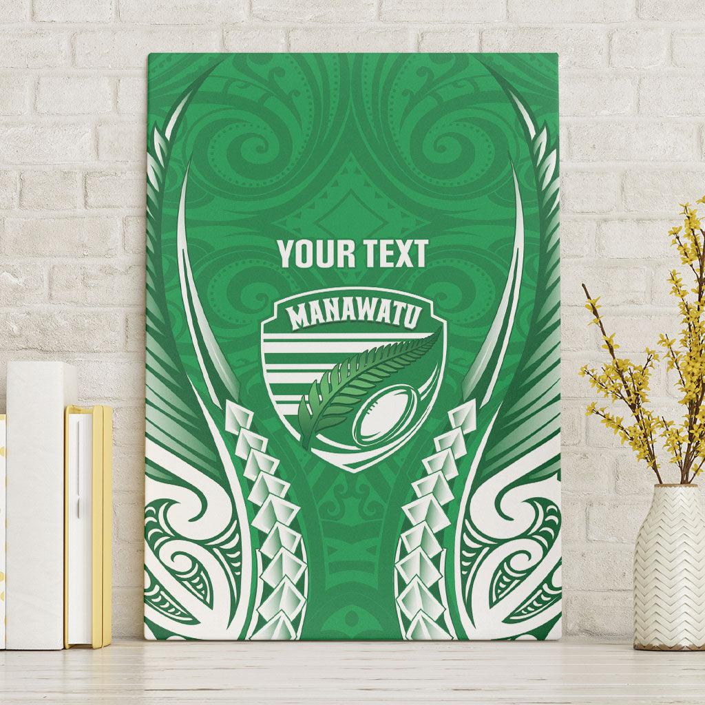 Manawatu 2026 Rugby Custom Canvas Wall Art NZ Maori Silver Fern