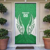 Manawatu 2026 Rugby Custom Door Cover NZ Maori Silver Fern LT14 Green - Polynesian Pride