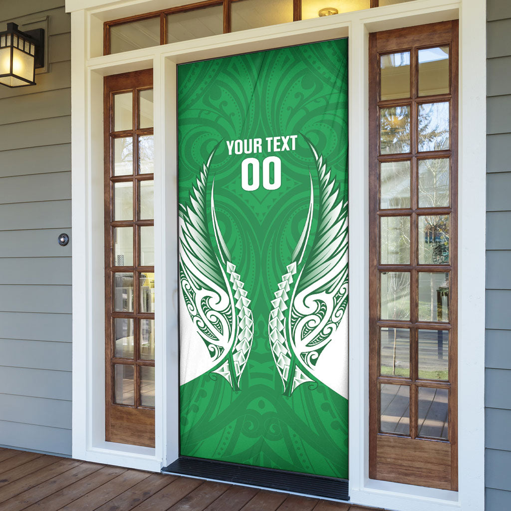 Manawatu 2026 Rugby Custom Door Cover NZ Maori Silver Fern LT14 - Polynesian Pride