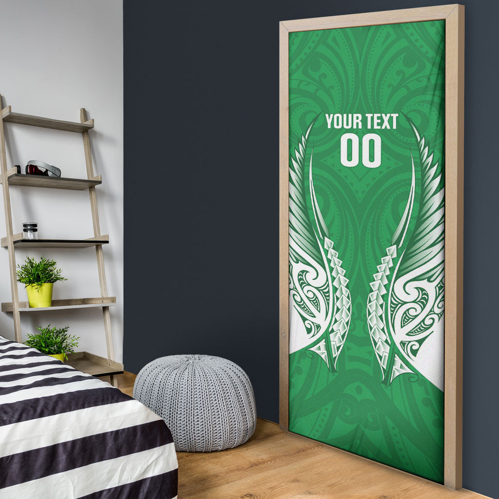 Manawatu 2026 Rugby Custom Door Cover NZ Maori Silver Fern LT14 - Polynesian Pride