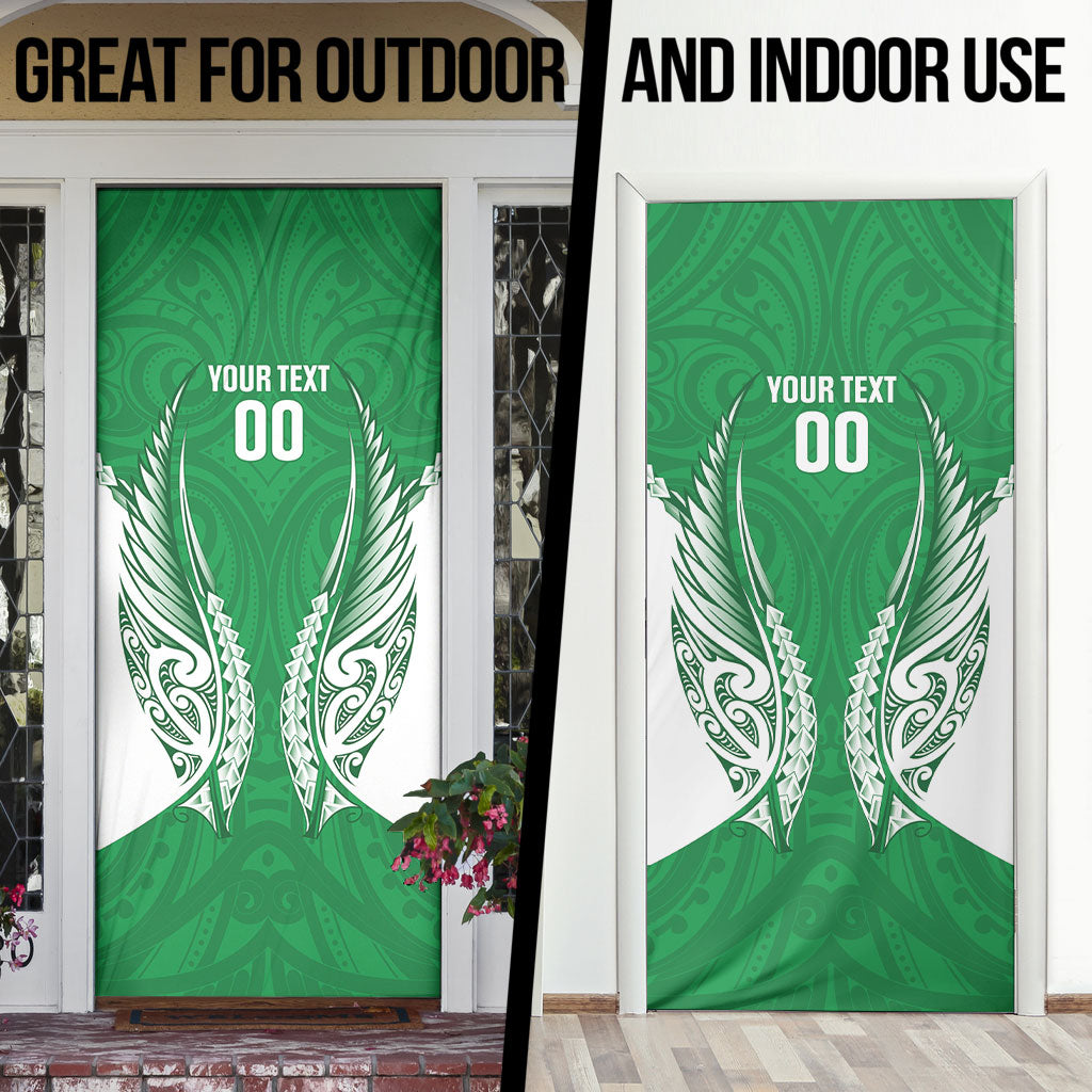 Manawatu 2026 Rugby Custom Door Cover NZ Maori Silver Fern LT14 - Polynesian Pride