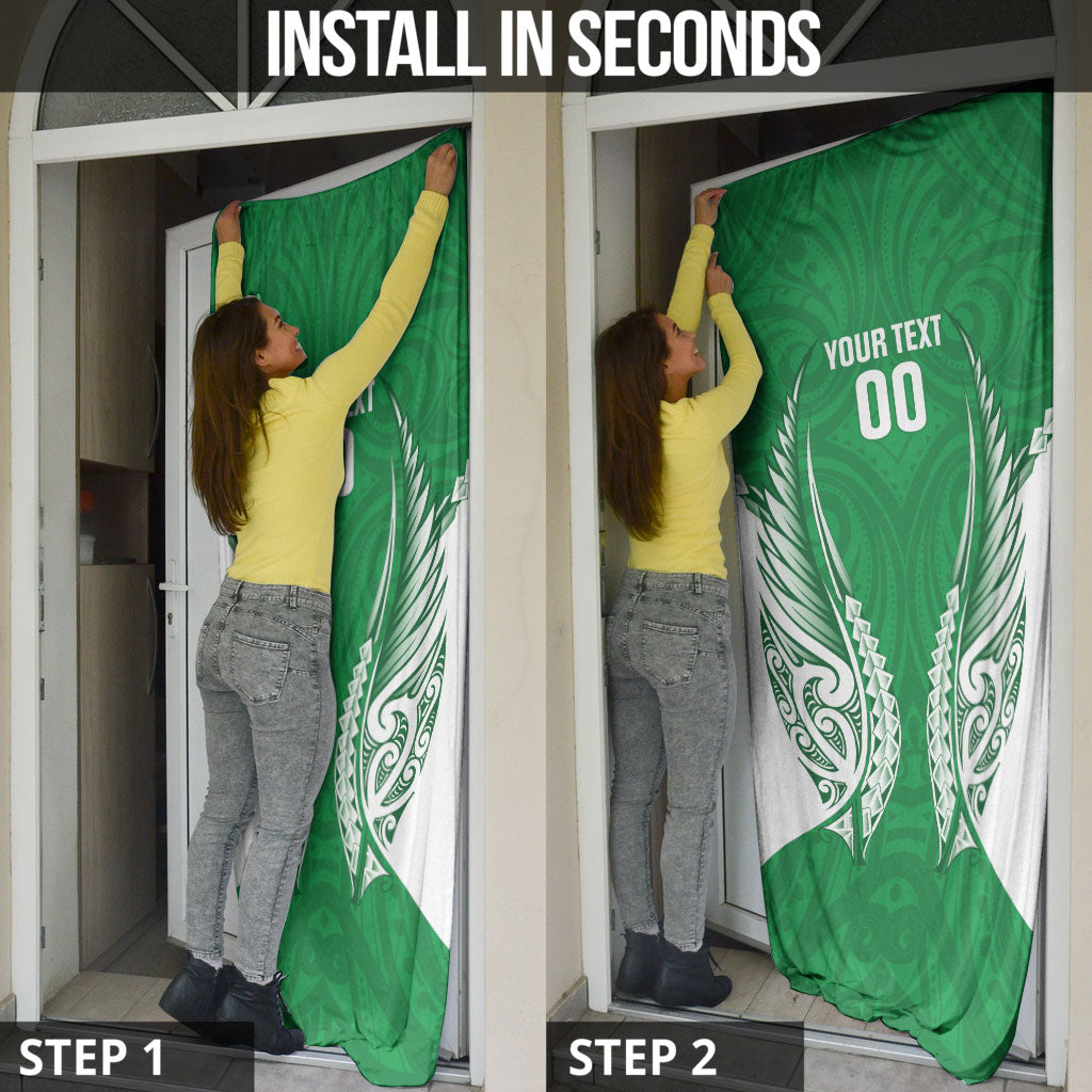 Manawatu 2026 Rugby Custom Door Cover NZ Maori Silver Fern LT14 - Polynesian Pride