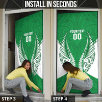Manawatu 2026 Rugby Custom Door Cover NZ Maori Silver Fern LT14 - Polynesian Pride