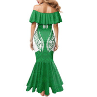Manawatu 2026 Rugby Custom Family Matching Mermaid Dress and Hawaiian Shirt NZ Maori Silver Fern LT14 - Polynesian Pride