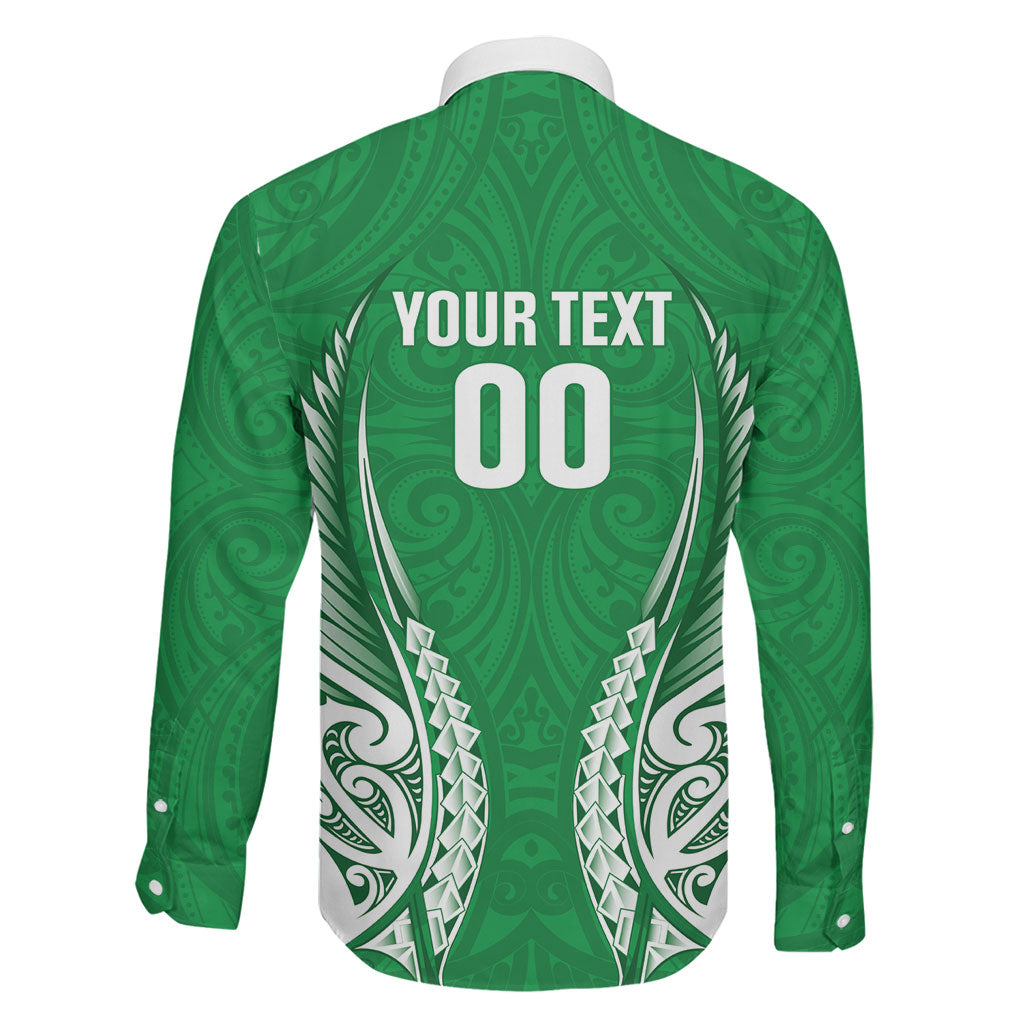 Manawatu 2026 Rugby Custom Family Matching Off The Shoulder Long Sleeve Dress and Hawaiian Shirt NZ Maori Silver Fern LT14 - Polynesian Pride