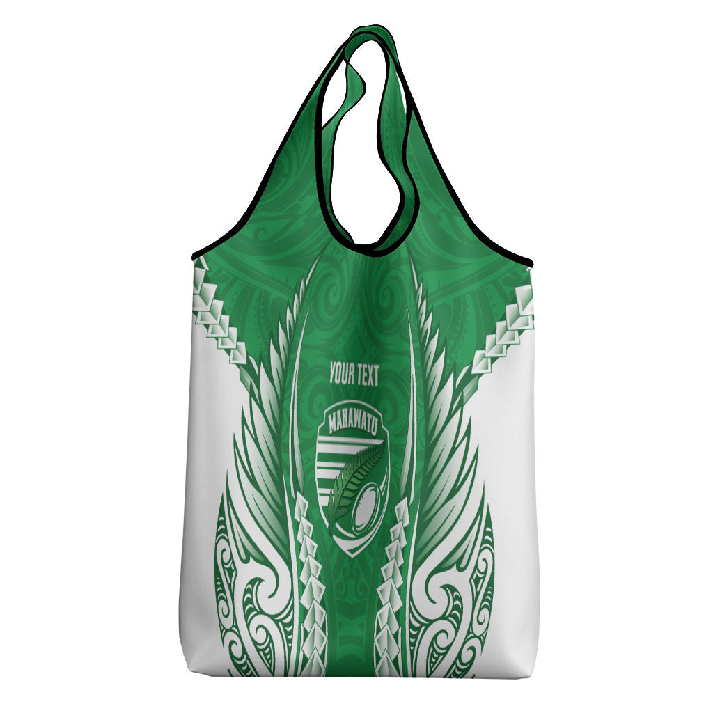 Manawatu 2026 Rugby Custom Grocery Bag NZ Maori Silver Fern LT14 - Polynesian Pride
