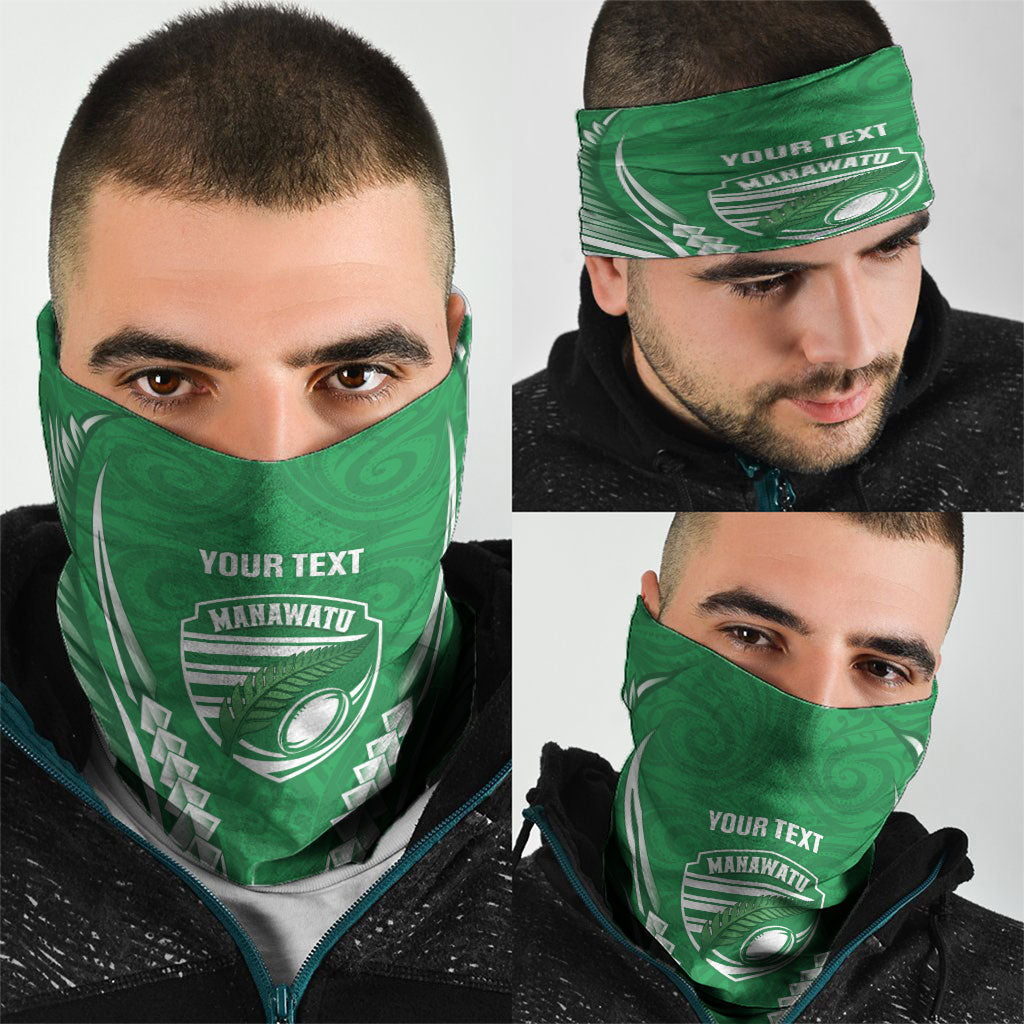 Manawatu 2026 Rugby Custom Neck Gaiter NZ Maori Silver Fern