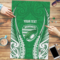 Manawatu 2026 Rugby Custom Puzzle NZ Maori Silver Fern