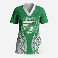 Manawatu 2026 Rugby Custom Scrub Top NZ Maori Silver Fern