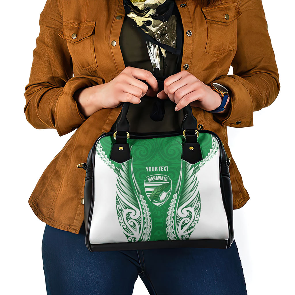 Manawatu 2026 Rugby Custom Shoulder Handbag NZ Maori Silver Fern