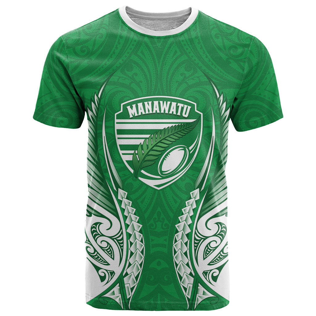 Manawatu 2026 Rugby Custom T Shirt NZ Maori Silver Fern