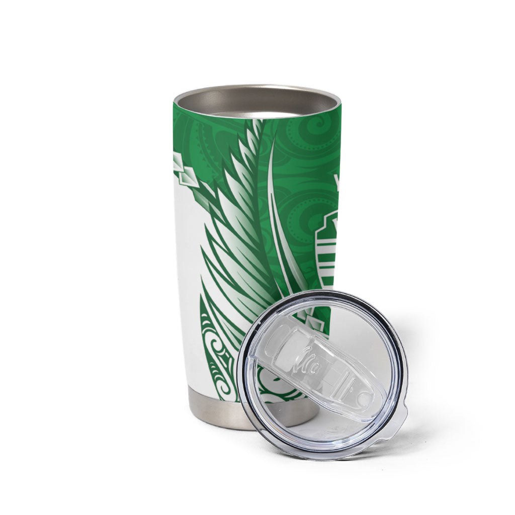 Manawatu 2026 Rugby Custom Tumbler Cup NZ Maori Silver Fern LT14 - Polynesian Pride