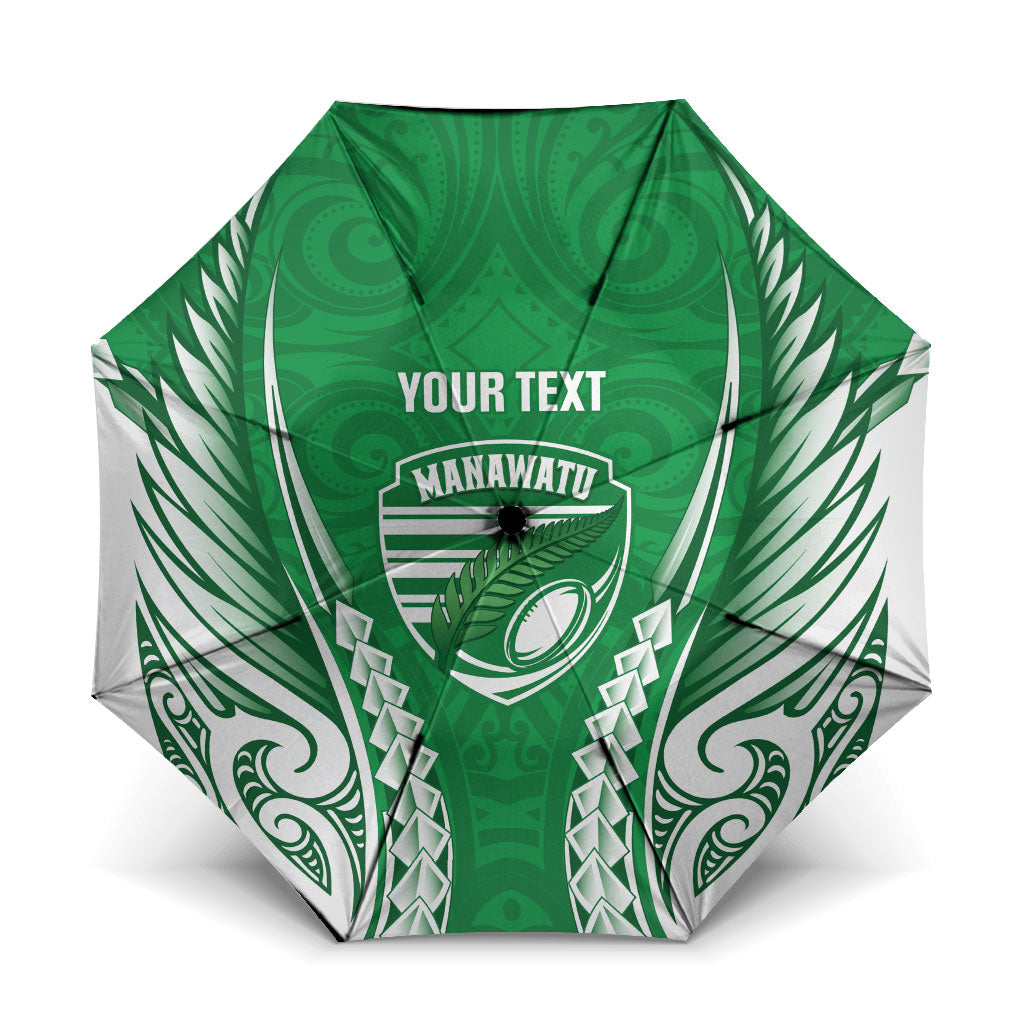Manawatu 2026 Rugby Custom Umbrella NZ Maori Silver Fern