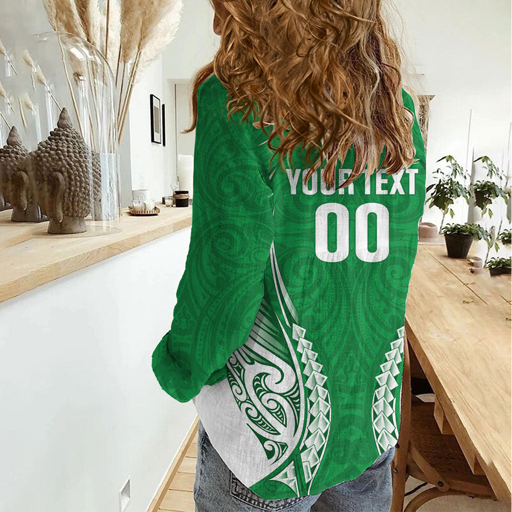 Manawatu 2026 Rugby Custom Women Casual Shirt NZ Maori Silver Fern