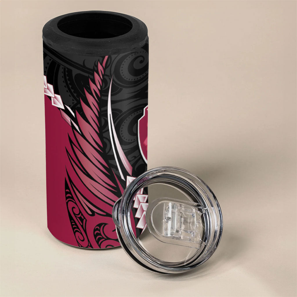 North Harbour 2026 Rugby Custom 4 in 1 Can Cooler Tumbler NZ Maori Silver Fern