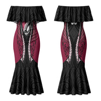 North Harbour 2026 Rugby Custom Couples Matching Mermaid Dress and Long Sleeve Button Shirt NZ Maori Silver Fern LT14 - Polynesian Pride