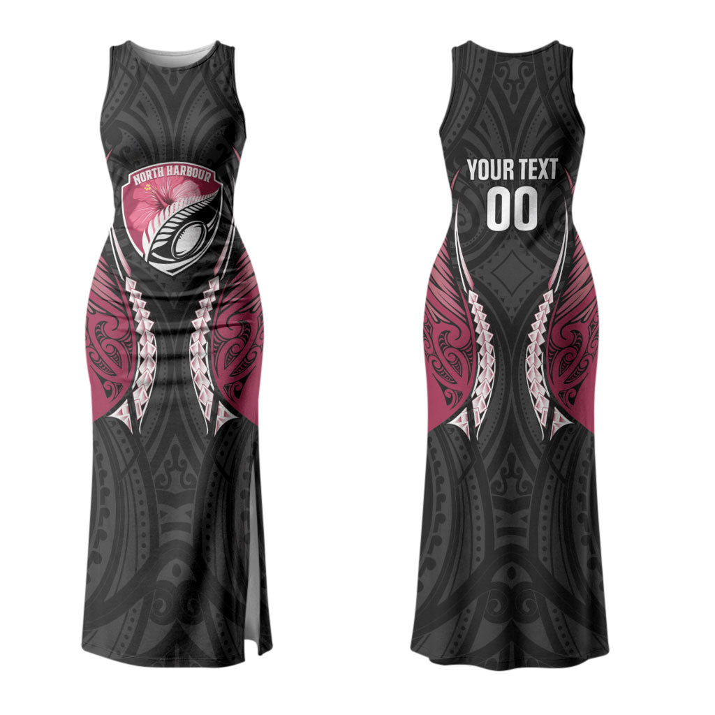 North Harbour 2026 Rugby Custom Couples Matching Tank Maxi Dress and Hawaiian Shirt NZ Maori Silver Fern LT14 - Polynesian Pride