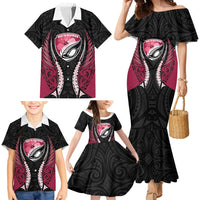 North Harbour 2026 Rugby Custom Family Matching Mermaid Dress and Hawaiian Shirt NZ Maori Silver Fern LT14 - Polynesian Pride