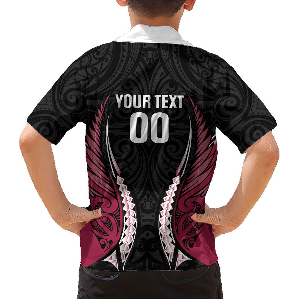 North Harbour 2026 Rugby Custom Family Matching Off Shoulder Short Dress and Hawaiian Shirt NZ Maori Silver Fern LT14 - Polynesian Pride