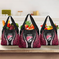 North Harbour 2026 Rugby Custom Grocery Bag NZ Maori Silver Fern