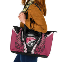 North Harbour 2026 Rugby Custom Leather Tote Bag NZ Maori Silver Fern