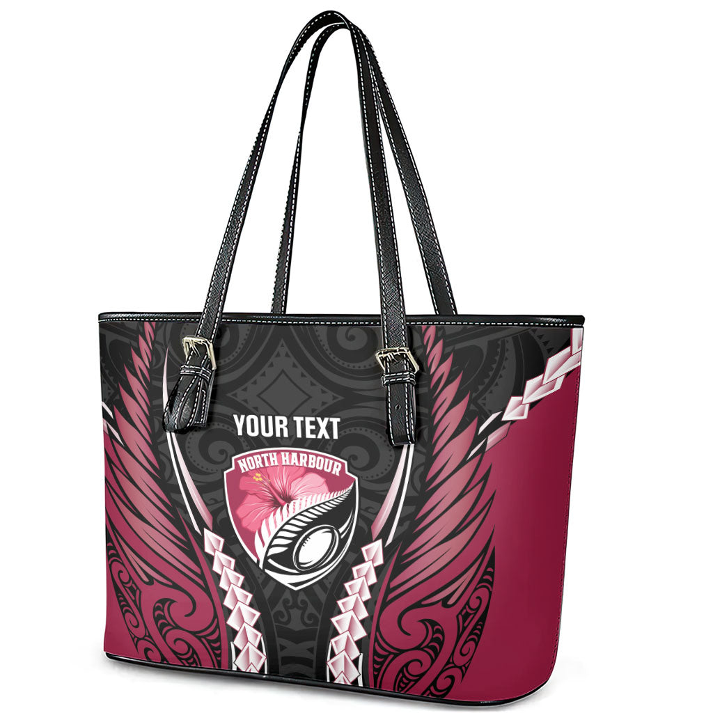 North Harbour 2026 Rugby Custom Leather Tote Bag NZ Maori Silver Fern