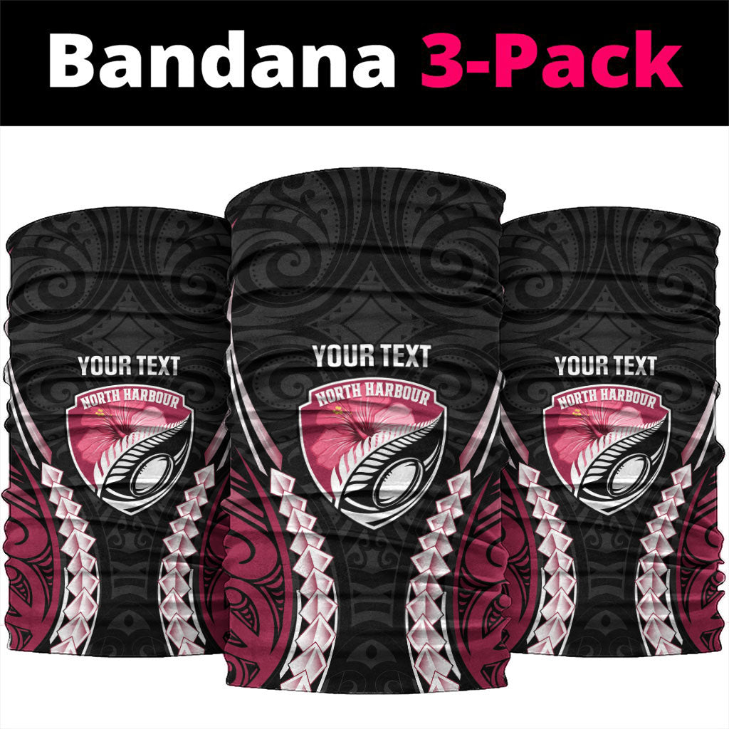 North Harbour 2026 Rugby Custom Neck Gaiter NZ Maori Silver Fern LT14 package One Size: 25*50cm Maroon - Polynesian Pride