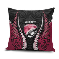 North Harbour 2026 Rugby Custom Pillow Cover NZ Maori Silver Fern