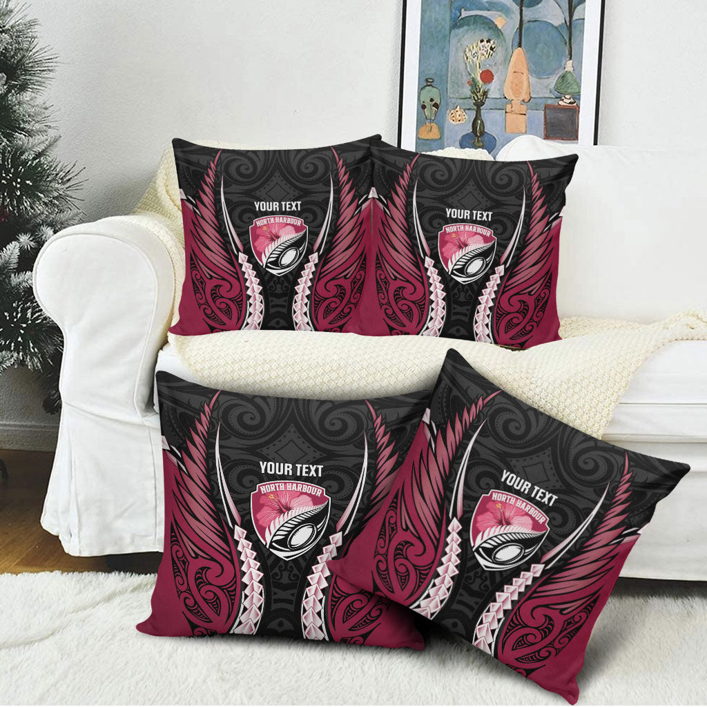 North Harbour 2026 Rugby Custom Pillow Cover NZ Maori Silver Fern