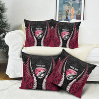 North Harbour 2026 Rugby Custom Pillow Cover NZ Maori Silver Fern