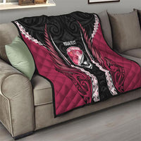 North Harbour 2026 Rugby Custom Quilt NZ Maori Silver Fern