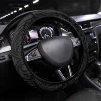 North Harbour 2026 Rugby Custom Steering Wheel Cover NZ Maori Silver Fern LT14 Universal Fit Maroon - Polynesian Pride