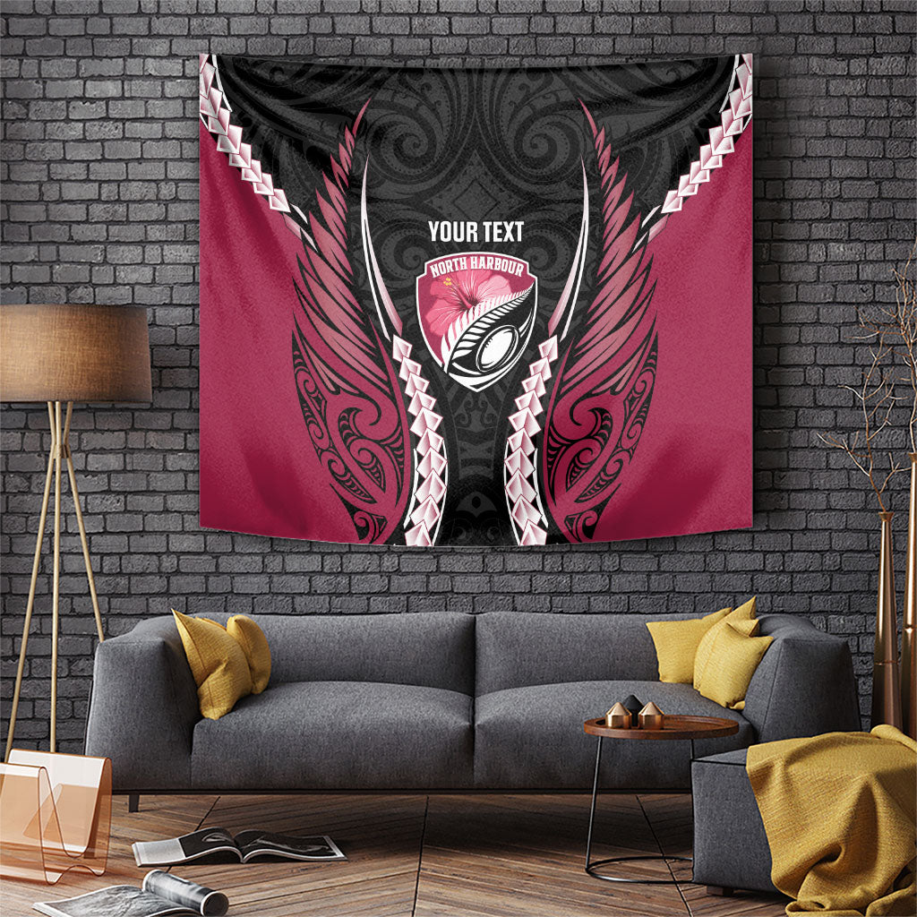 North Harbour 2026 Rugby Custom Tapestry NZ Maori Silver Fern