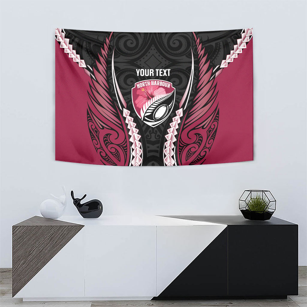 North Harbour 2026 Rugby Custom Tapestry NZ Maori Silver Fern