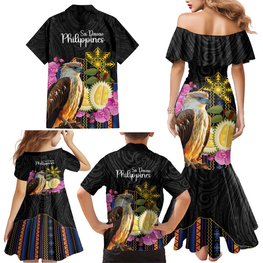 Kadayawan Philippines Family Matching Mermaid Dress and Hawaiian Shirt Filipino Eagle Happy 39th Anniversary LT14 - Polynesian Pride